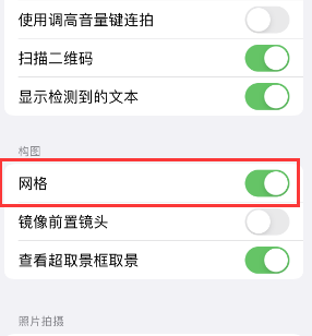 阿荣苹果手机维修网点分享iPhone如何开启九宫格构图功能 