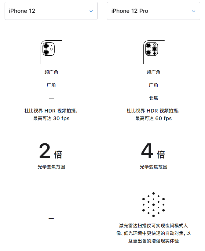 阿荣苹果手机维修分享苹果 iPhone 12 与 iPhone 12 Pro 选哪款 